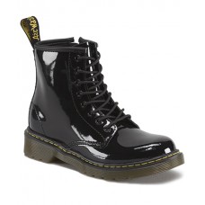 Delaney Black Patent Leather Children's Boots
